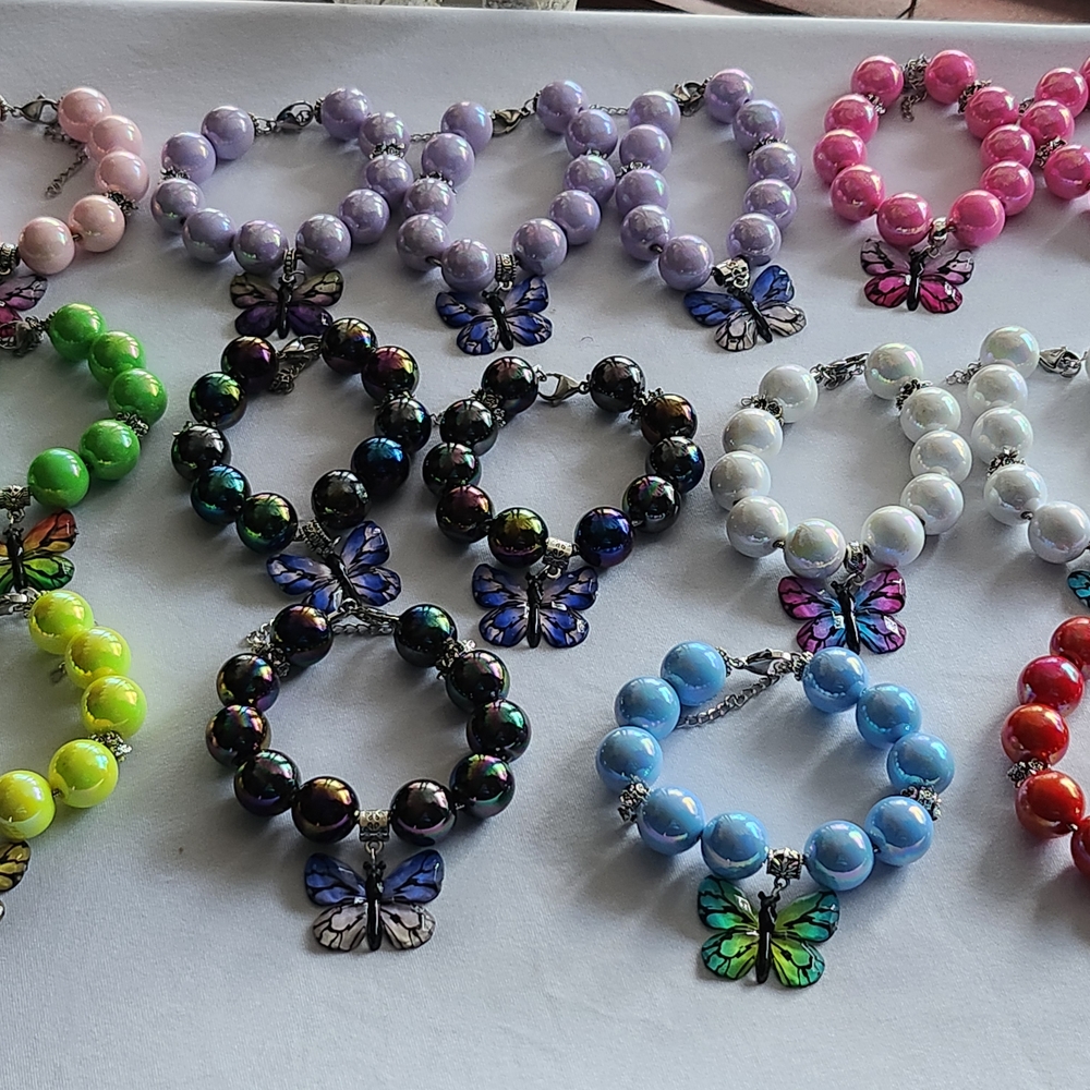 Colorful Butterfly Charm Bracelets ($10) For Each Bracelet . - Picture 2 of 10